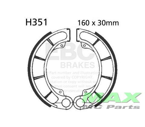 EBC grooved brake shoe set H351G