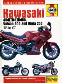 Haynes bog KAWASAKI EN500 454LTD NINJA25