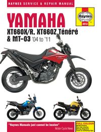 Haynes bog YAMAHA XT660 XT660Z MT03