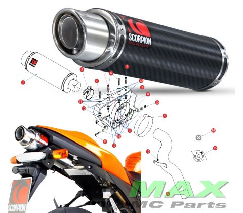 SCORPION Lyddæmper CARBON OVAL