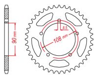 Bagkædehjul RacePro 1022/38T