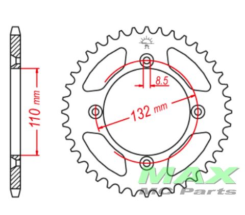 Bagkædehjul RacePro 895/49T STEEL SX85