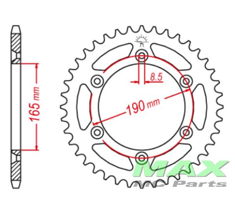 Bagkædehjul RacePro 896/52T KTM