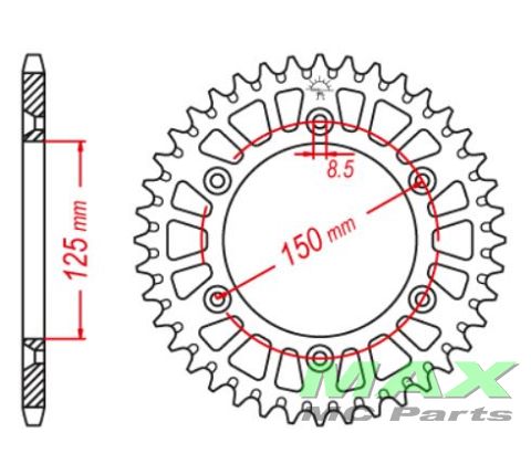 Bagkædehjul RacePro ALU 7075-T6