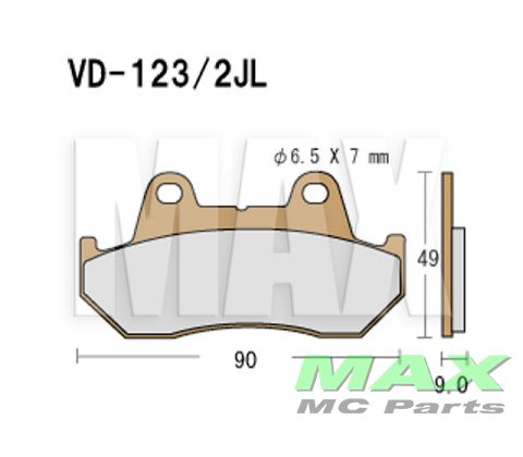 VESRAH Bremseklods VD123/2JL