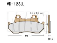 VESRAH Bremseklods VD-123JL USE: FA069HH
