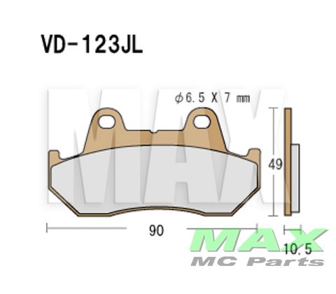 VESRAH Bremseklods VD-123JL USE: FA069HH