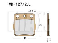 VESRAH Bremseklodser VD127/2JL