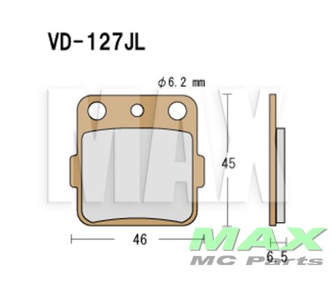 VESRAH Bremseklods VD127JL USE:FA084/3TT