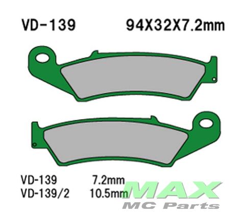 VESRAH Bremseklodser VD139/2