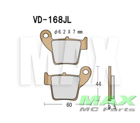VESRAH Bremseklodser VD168JL