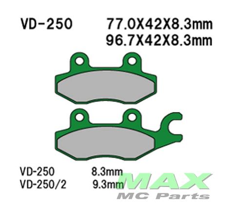 VESRAH Bremseklodser VD250/2
