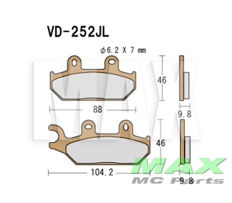 VESRAH Bremseklodser VD252JL
