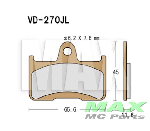 VESRAH Bremseklodser VD270JL