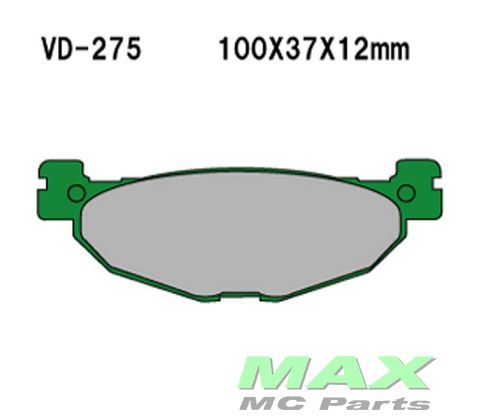 VESRAH Bremseklodser VD275 REAR