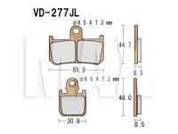VESRAH Bremseklodser VD277JL