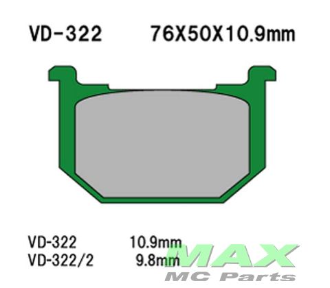 VESRAH Bremseklodser VD322