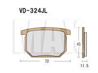 VESRAH Bremseklodser FRONT VD-324JL