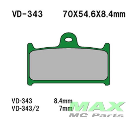 VESRAH Bremseklodser VD343/2