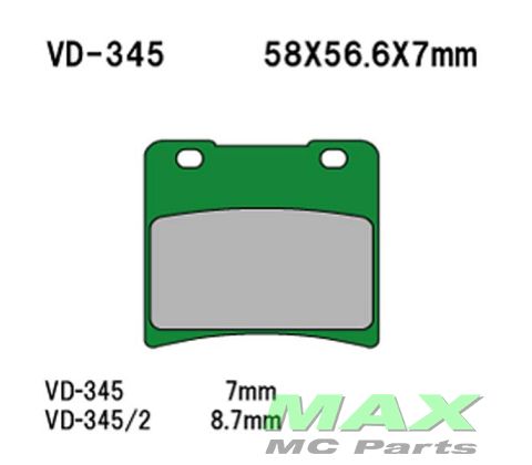 VESRAH Bremseklodser VD345/2