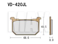 VESRAH Bremseklodser VD420JL FRONT