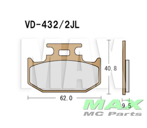 VESRAH Bremseklodser VD432/2JL