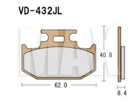 VESRAH Bremseklodser VD-432JL