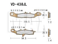 VESRAH Bremseklods FRONT VD348JL SINTER