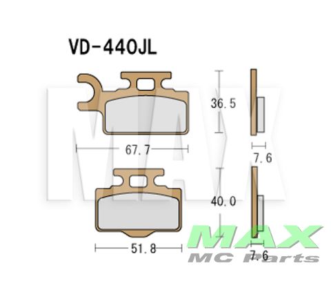 VESRAH Bremseklodser VD440JL