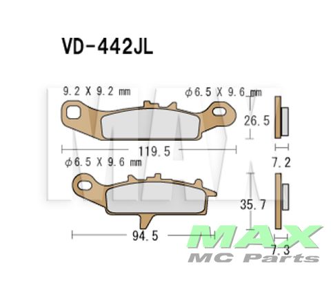 VESRAH Bremseklodser VD442JL