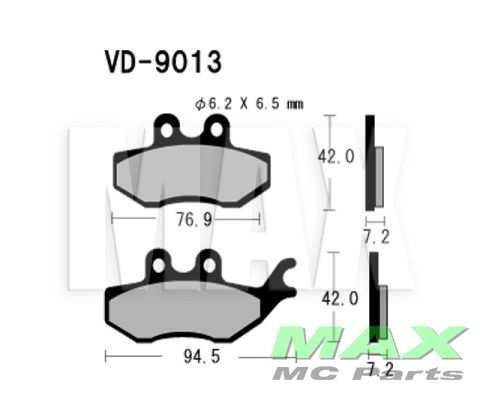 VESRAH Bremseklodser VD9013