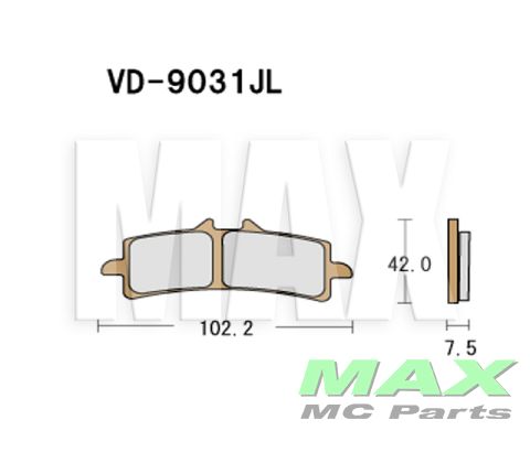 VESRAH Sinter klodser VD9031JL FRONT