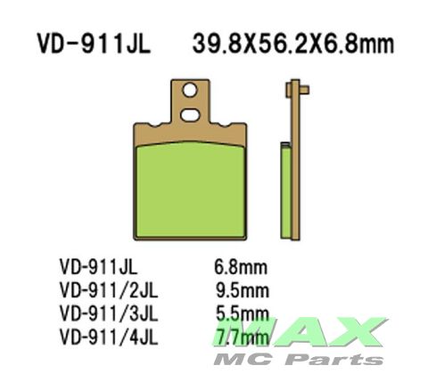 VESRAH Bremseklodser VD911SJL