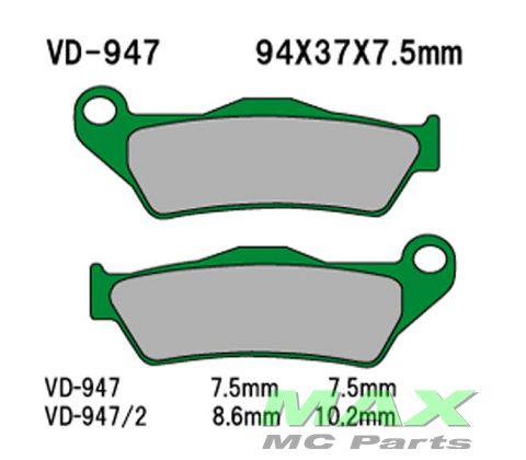 VESRAH Bremseklodser VD947