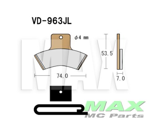 VESRAH Bremseklodser VD963JL
