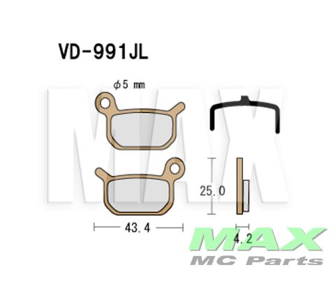 VESRAH Bremseklodser VD991JL